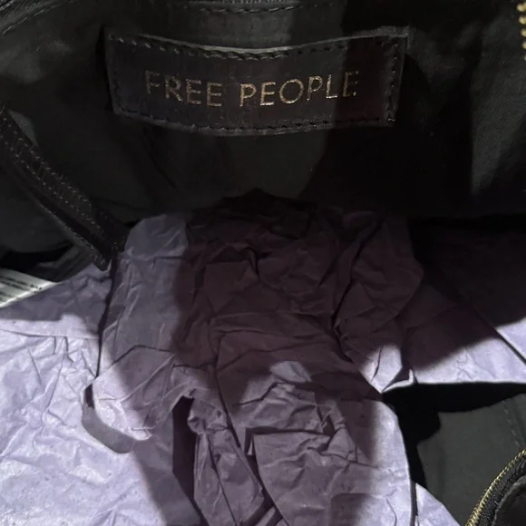 Free people Black Studded Leather Shoulder Bag NWT’s - Picture 9 of 12